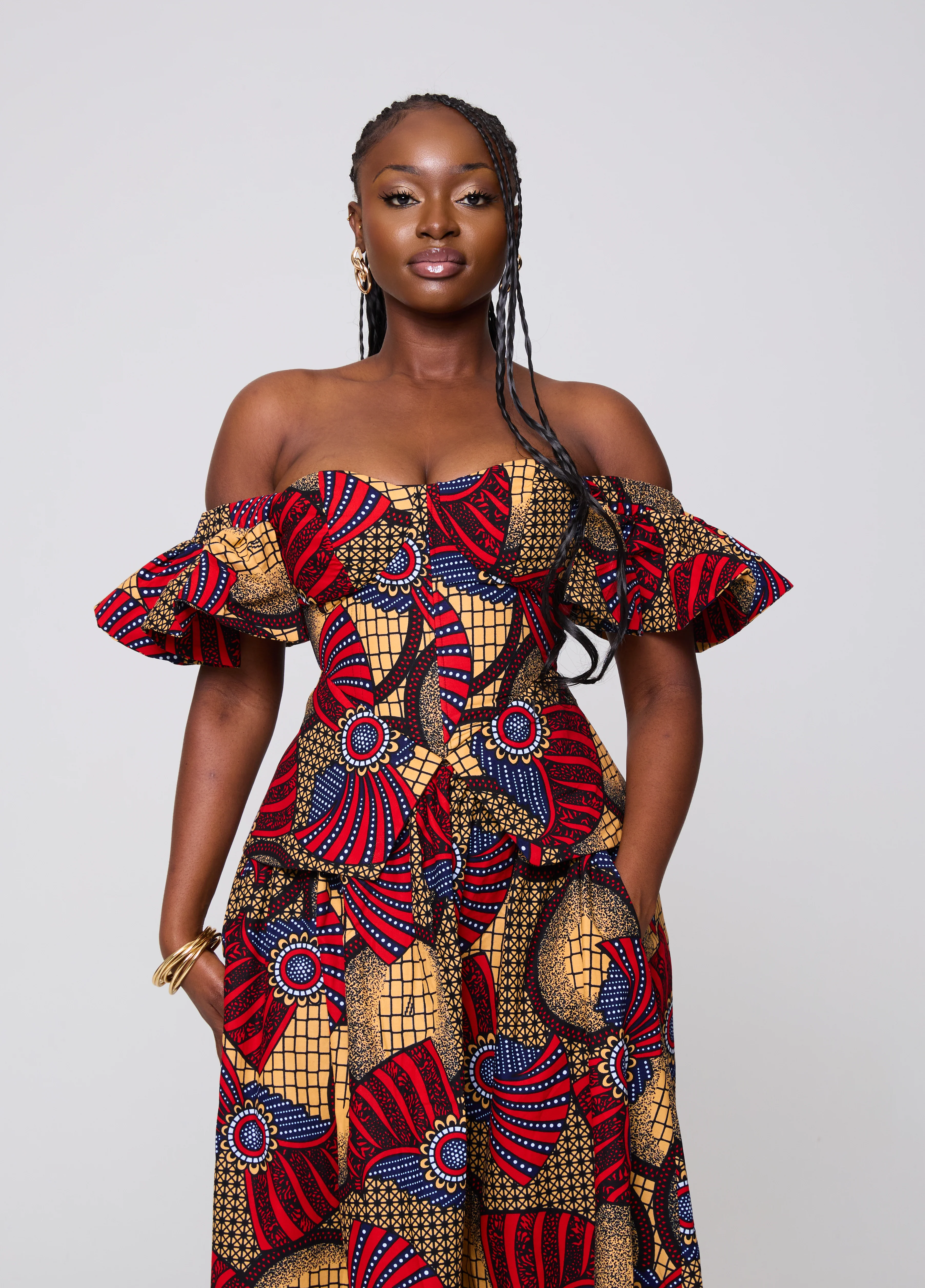 NDEYE CORSET TOP & MAXI SKIRT SET - Image 2