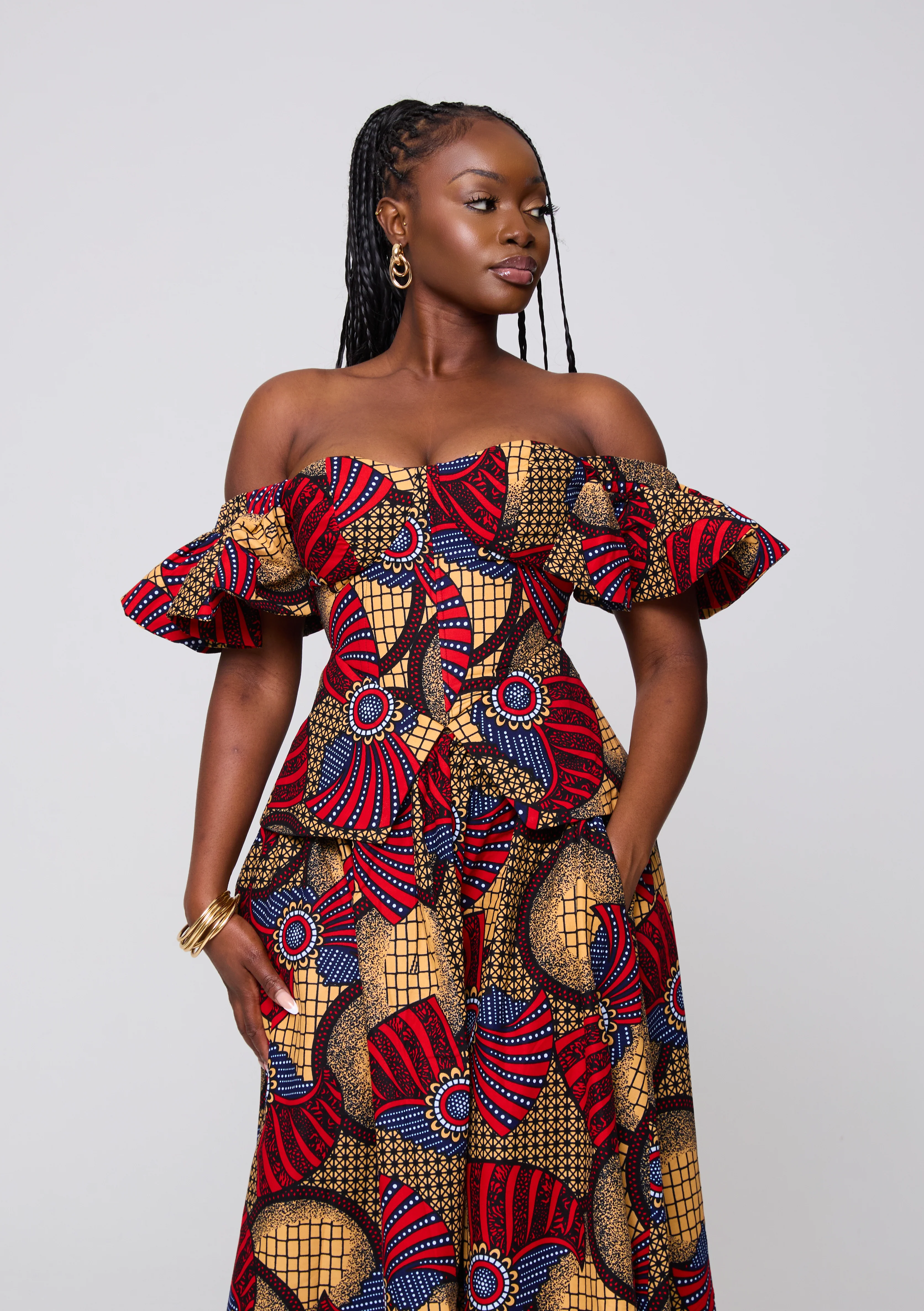 NDEYE CORSET TOP & MAXI SKIRT SET - Image 4