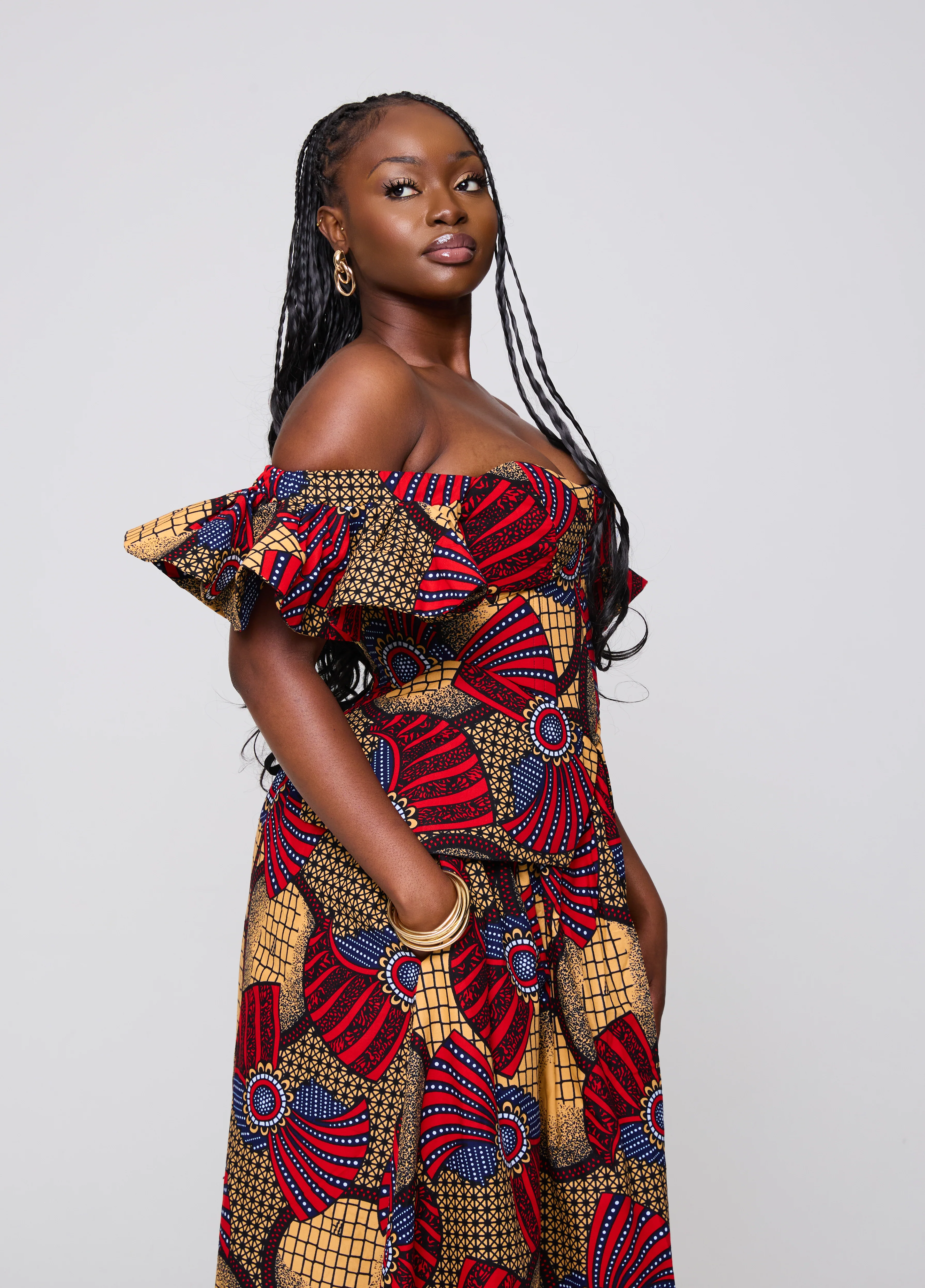 NDEYE CORSET TOP & MAXI SKIRT SET - Image 5